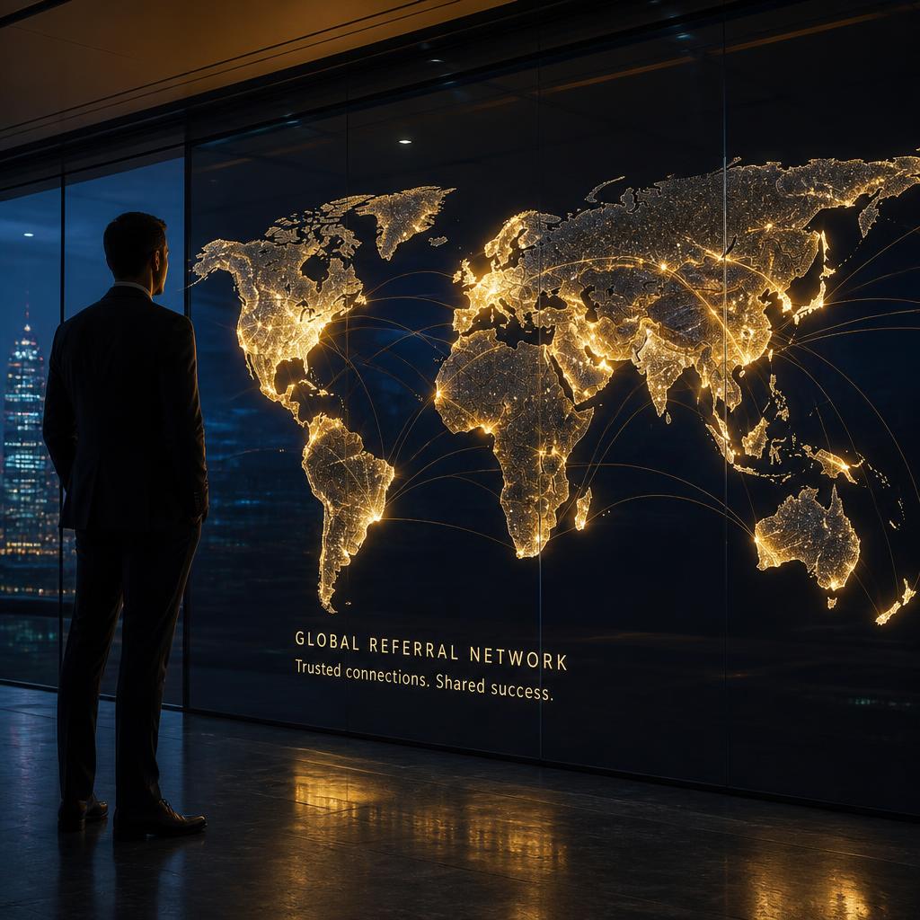 HFM global affiliate referral network map